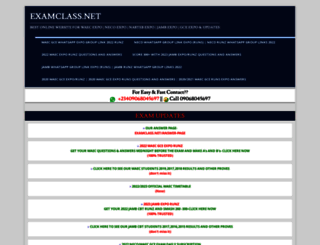 2019waecgce.examclass.net screenshot