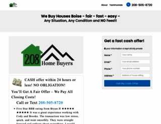 208homebuyers.com screenshot