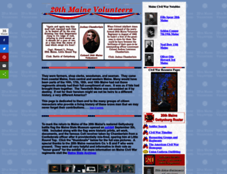 20thmainevolunteers.com screenshot