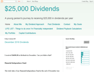 25000dividends.com screenshot