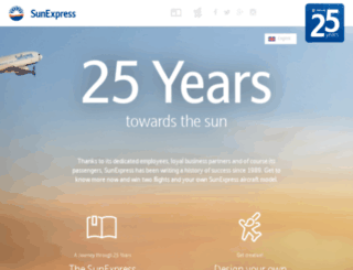 25years.sunexpress.com screenshot