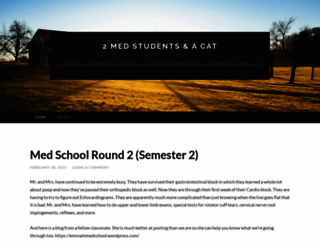 2medstudentsandacat.wordpress.com screenshot