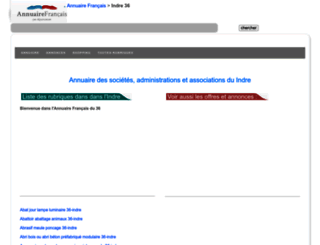 36-indre.annuairefrancais.fr screenshot