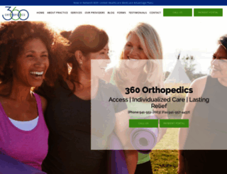360-orthopedics.com screenshot