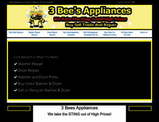 3beesappliances.com screenshot