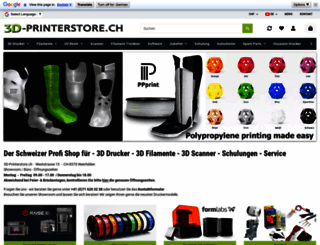 3d-printerstore.ch screenshot