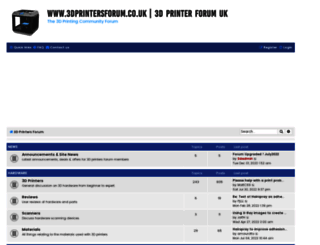 3dprintersforum.co.uk screenshot