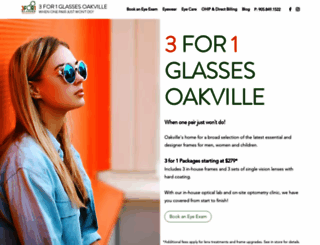 3for1glassesoakville.ca screenshot