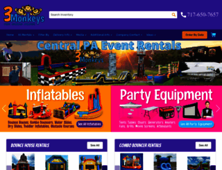 3monkeysinflatables.com screenshot