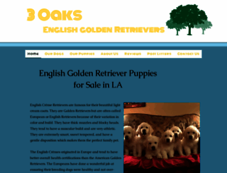 3oaksgoldenretrievers.com screenshot