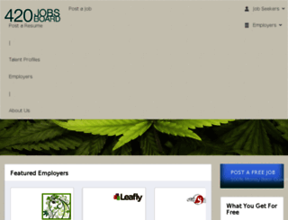 420jobsboard.com screenshot