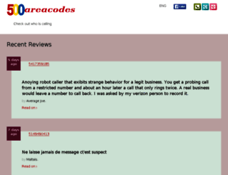 500areacodes.com screenshot