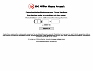 500millionphonerecords.com screenshot