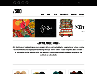 500skateboards.com screenshot