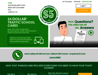 5dollartrafficschoolcares.com screenshot