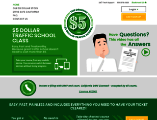 5dollartrafficschoolclass.com screenshot
