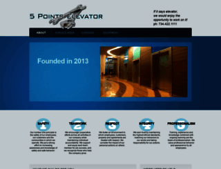 5pointselevator.com screenshot