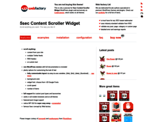 5sec-content-scroller-widget.webfactoryltd.com screenshot