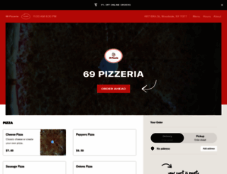 69pizzeria.com screenshot
