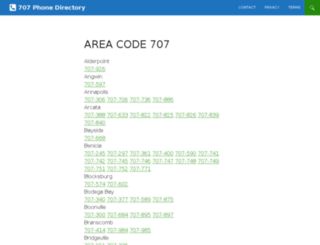 707phonedirectory.org screenshot