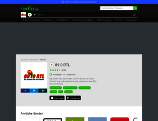 890rtl.radio.de screenshot