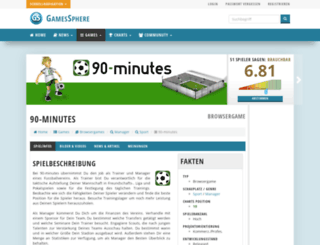 90-minutes.gamessphere.de screenshot