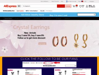 925silverjewellery.aliexpress.com screenshot