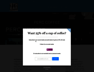 9thbarcoffee.com screenshot