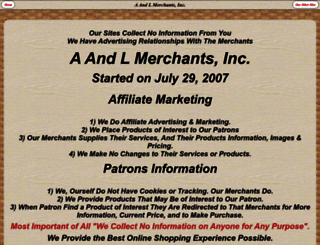 a-and-l-merchants.com screenshot