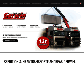 a-gerwin-krantransporte.de screenshot