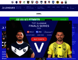 a-league.com.au screenshot
