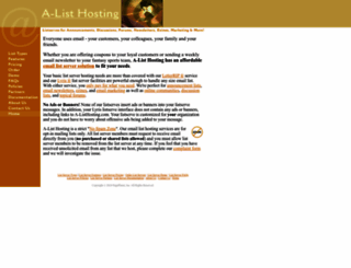 a-listhosting.com screenshot