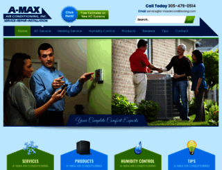 a-maxairconditioning.com screenshot