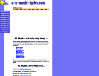 a-z-music-lyrics.com screenshot