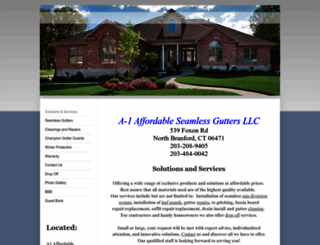 a1affordableseamlessgutters.com screenshot