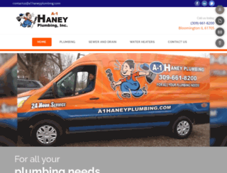a1haneyplumbing.com screenshot