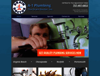 a1plumbingdraindoctor.com screenshot