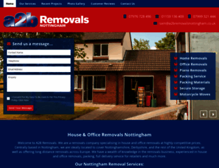 a2bremovalsnottingham.co.uk screenshot