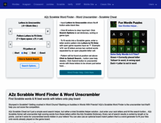a2zwordfinder.com screenshot