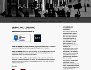 aaeconference2014.wordpress.com screenshot