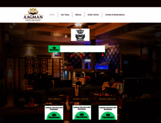 aagmanrestaurant.com screenshot