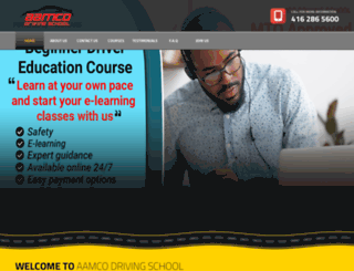 aamcodrivingschool.com screenshot