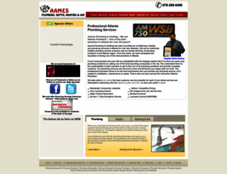 aamesplumbing.com screenshot
