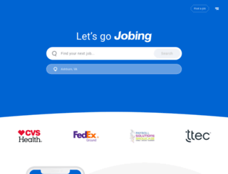 aana.jobing.com screenshot