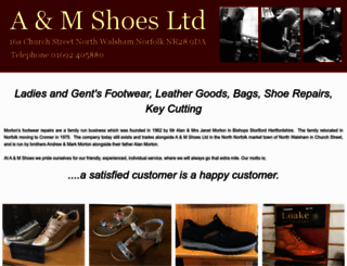aandmshoes.co.uk screenshot