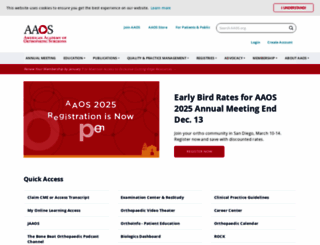 aaos.org screenshot