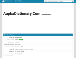 aapkadictionary.com.ipaddress.com screenshot