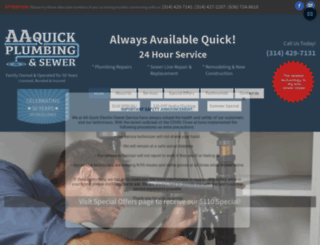 aaquicksewerservice.com screenshot