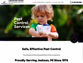 aardvarkpestcontrolmi.com screenshot