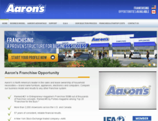 aaronsfranchise.com screenshot